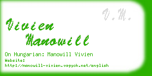 vivien manowill business card